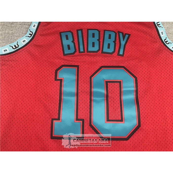 Camiseta Memphis Grizzlies Mike Bibby NO 10 Mitchell & Ness 1998-99 Rojo